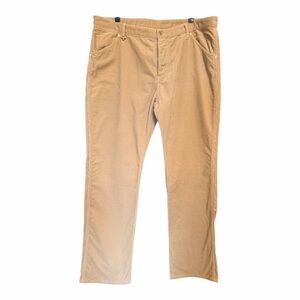 LV Louis Vuitton Pants Beige Gold Tone Buttons Men Corduroy Cotton 50 US 40
